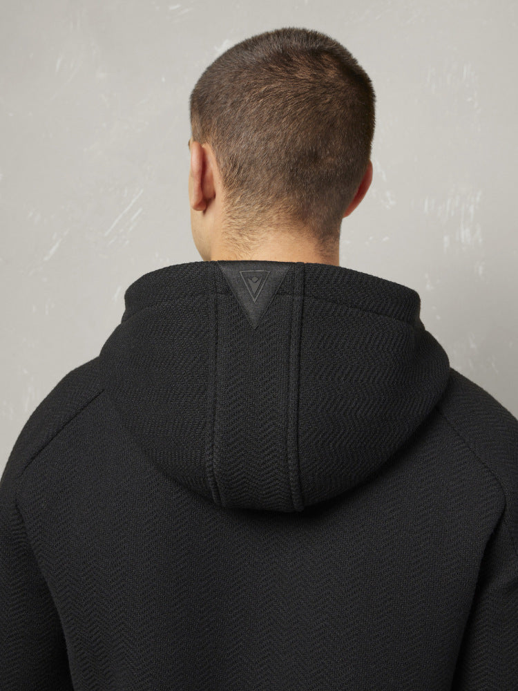 MACRON MCH FCF BLK FRANCESCO BLK HOODIE FRANCESCO HOODED JACKET - Atelier Fratelli Carbè