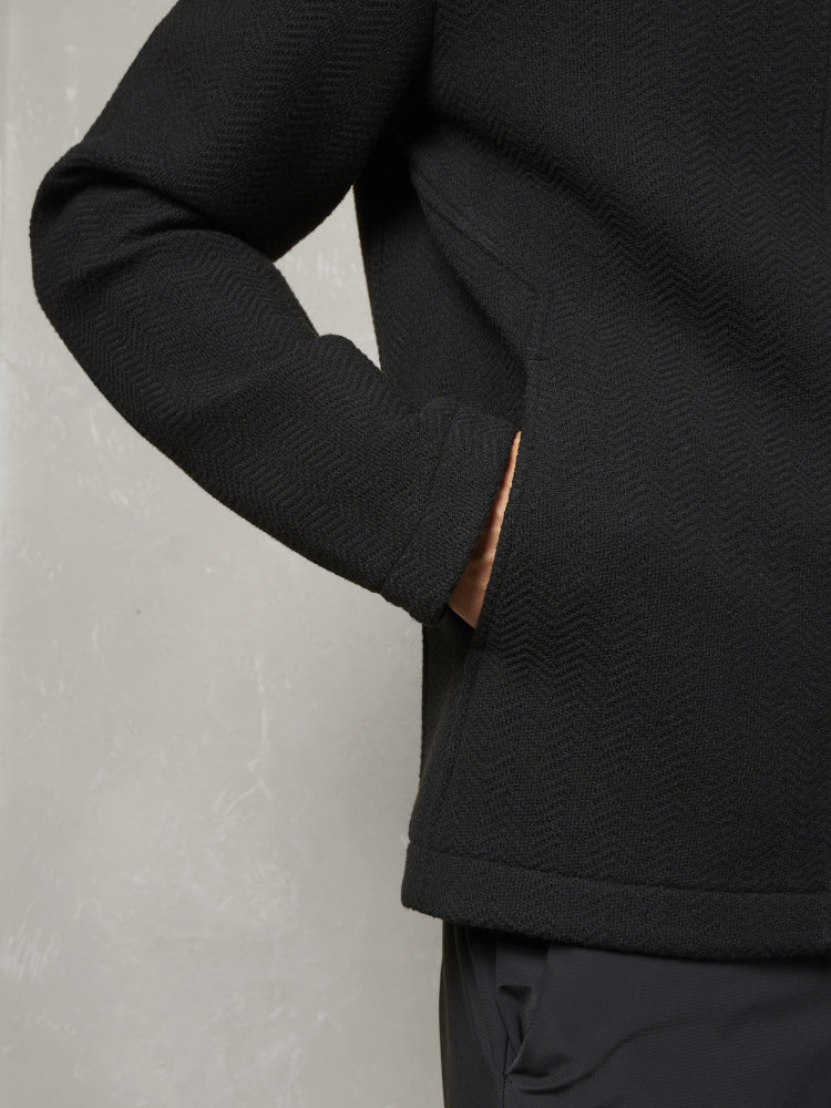 MACRON MCH FCF BLK FRANCESCO BLK HOODIE FRANCESCO HOODED JACKET - Atelier Fratelli Carbè