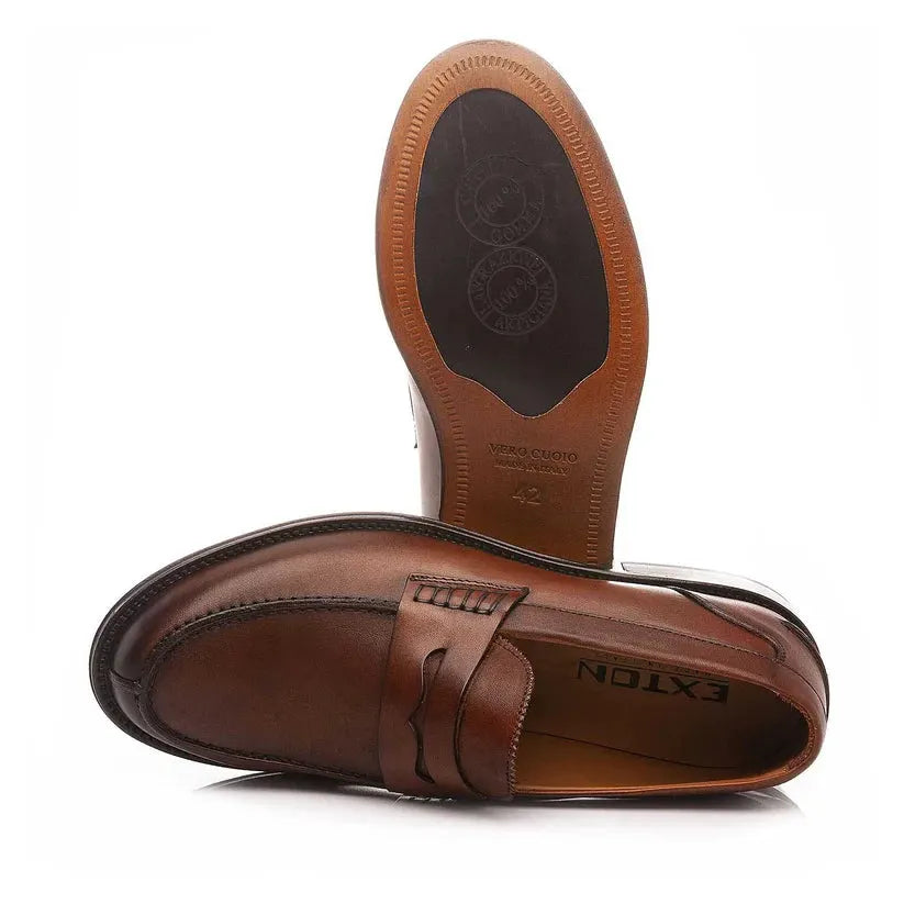 EXTON 2102 CUOIO LOAFER College Abrasivato CUOIO by EXTON