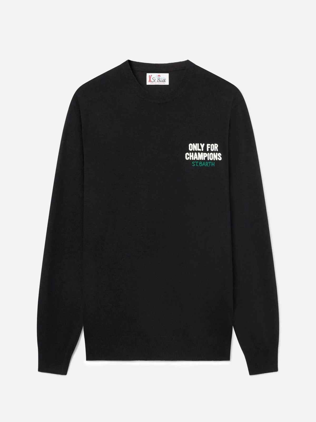 Maglione uomo Heron MC2 Saint Barth nero Only for Champions – immagine 1