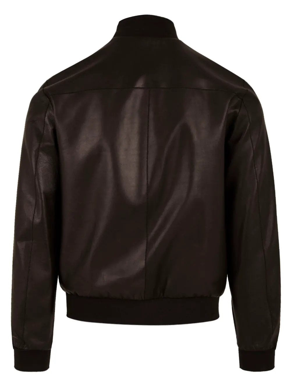 The Jack Leathers Derek Seamless Blouson Bomber Nappa Dark Brown - Dettaglio Colletto