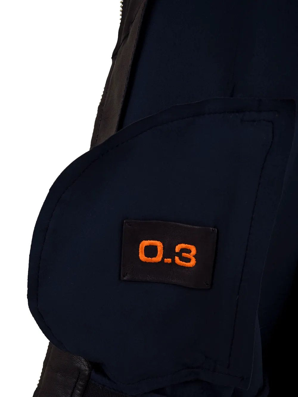 The Jack Leathers Derek Seamless Blouson Bomber Nappa Blu - Vista Laterale