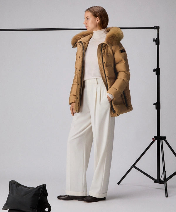 PEUTEREY TAKAN MQN 04 FUR PED543901181967894 DOWN JACKET Puffer jacket con bordo in pelliccia - Atelier Fratelli Carbè