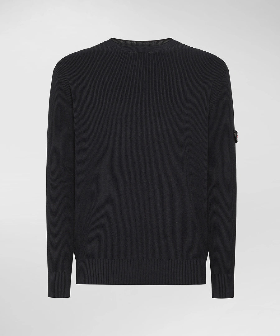 PEUTEREY GARGALLO FW02 PEU561799012365 215 KNIT Maglia in cotone a costa inglese - Atelier Fratelli Carbè