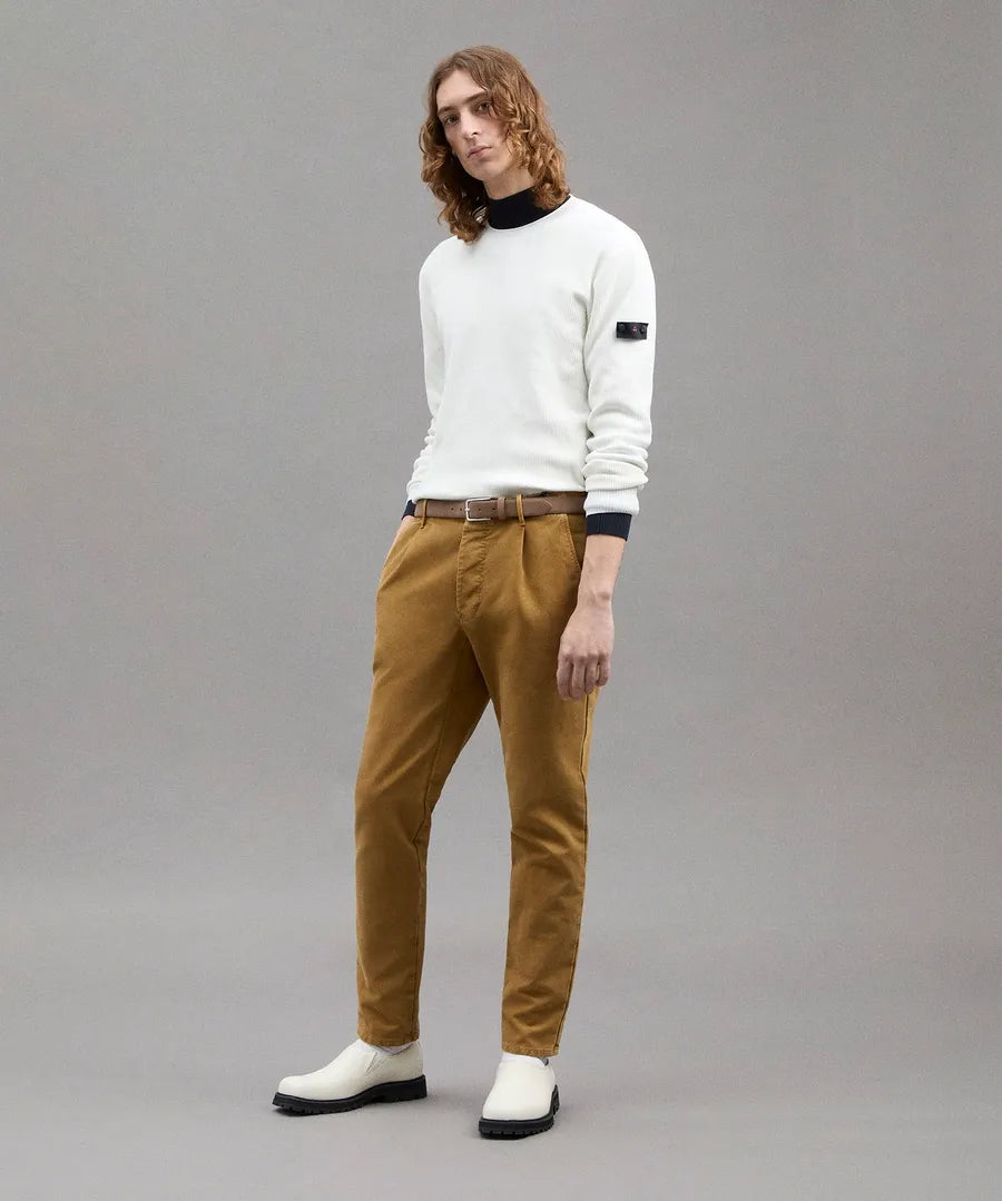 PEUTEREY GARGALLO FW02 PEU561799012365 215 KNIT Maglia in cotone a costa inglese - Atelier Fratelli Carbè