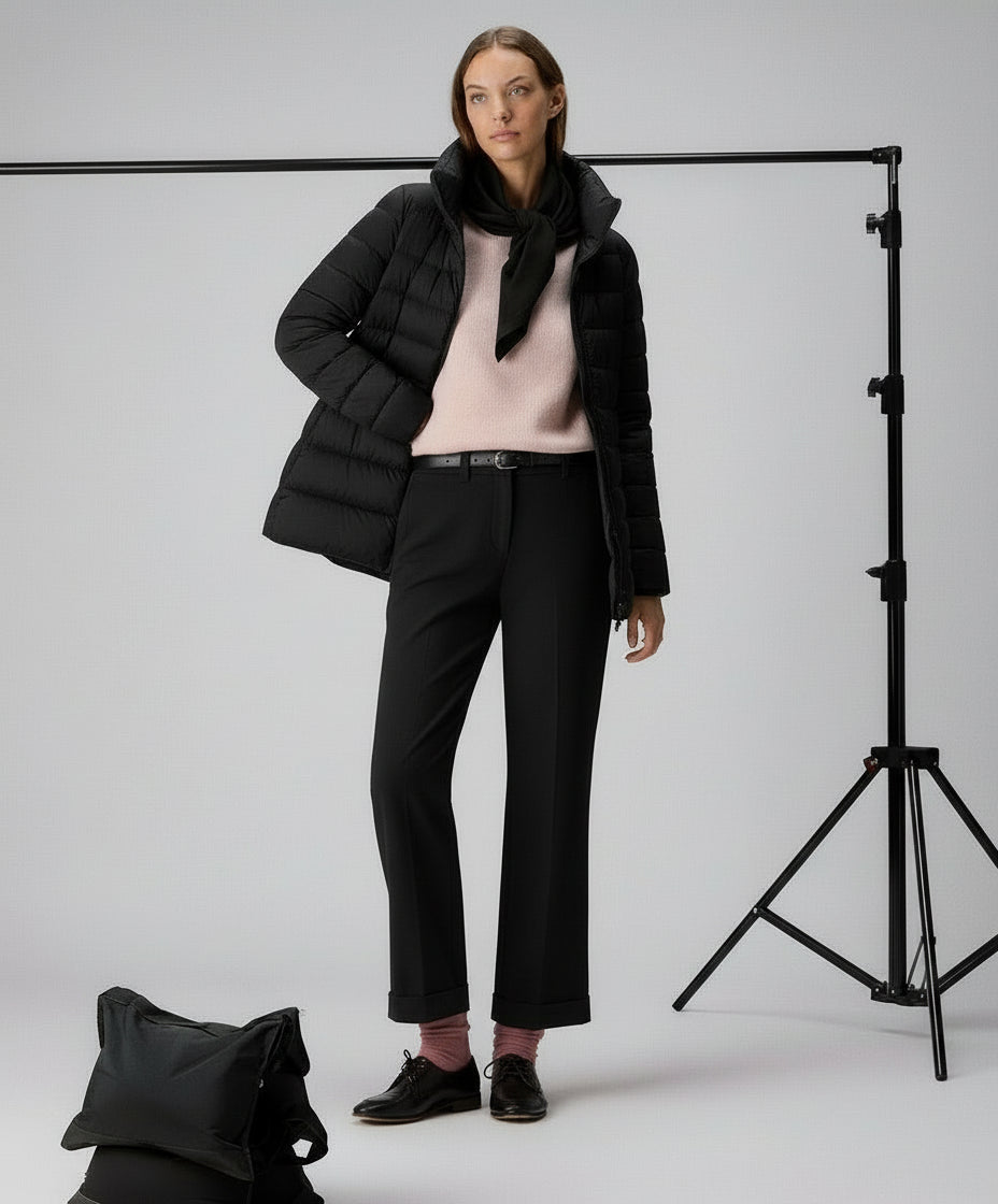 PEUTEREY ESDRA QN 02 PED543801181967NER DOWN JACKET Piumino slim in tessuto riciclato - Atelier Fratelli Carbè