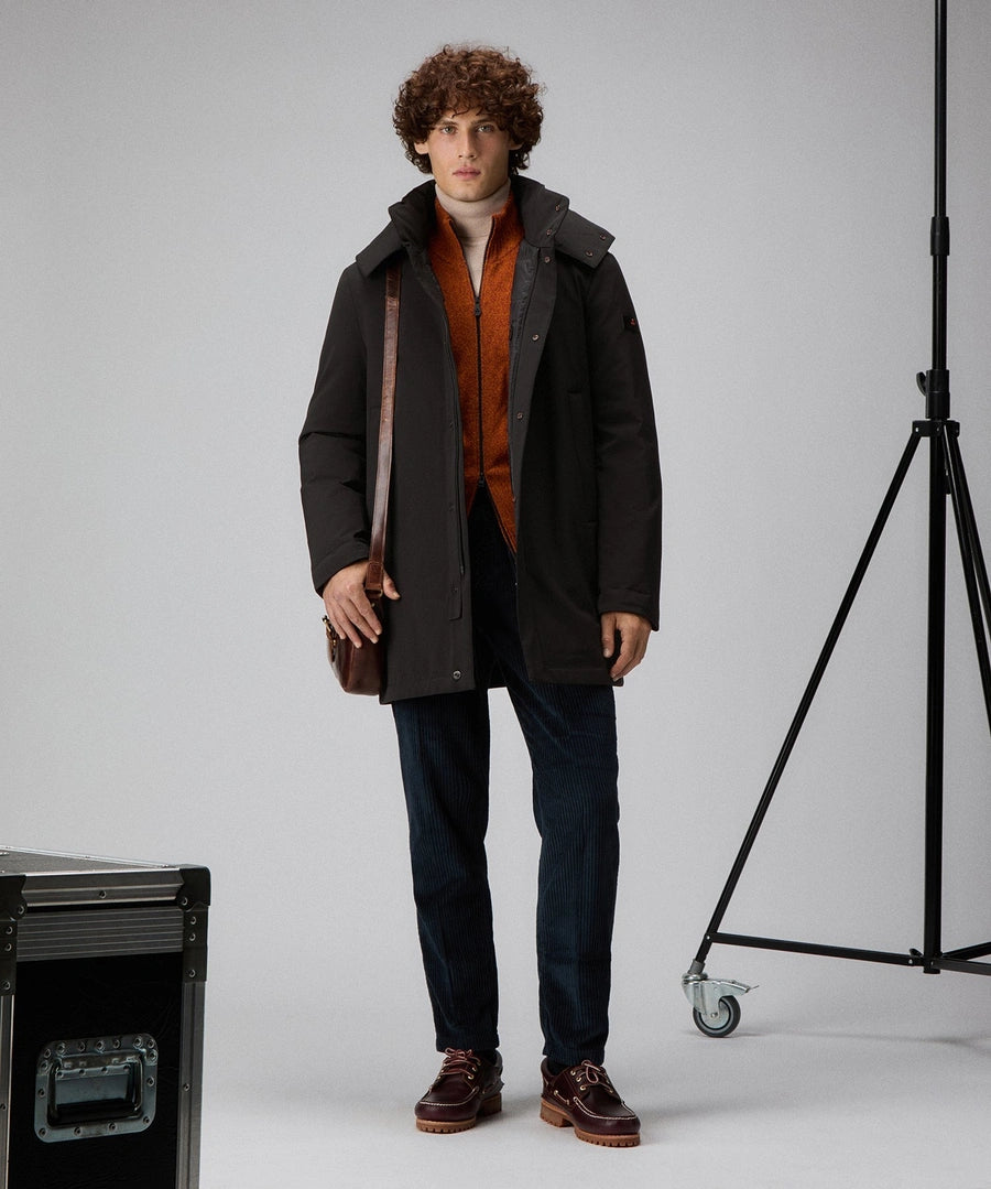 PEUTEREY KRUGER TJ01 PEU562501191942 NER TRENCH Cappotto tecnico in tessuto riciclato - Atelier Fratelli Carbè