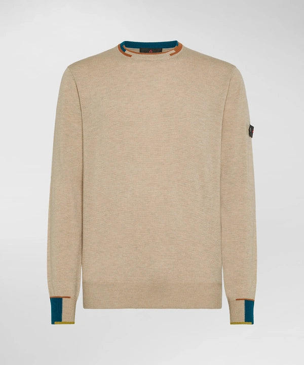 PEUTEREY NEW MARLON 04 PEU5693 99011947 852 KNITTED JACKET Maglione con dettagli colorati a contrasto - Atelier Fratelli Carbè