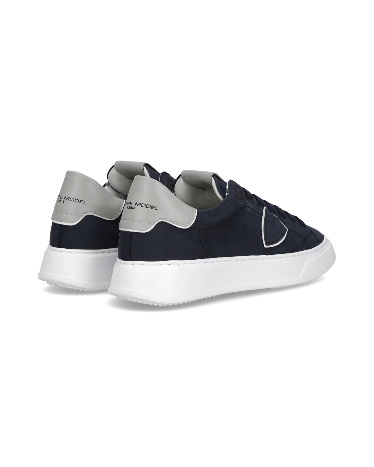 PHILIPPE MODEL BTLU NB26 SNEAKER TEMPLE LOW NUBUCK BLEU - Atelier Fratelli Carbè