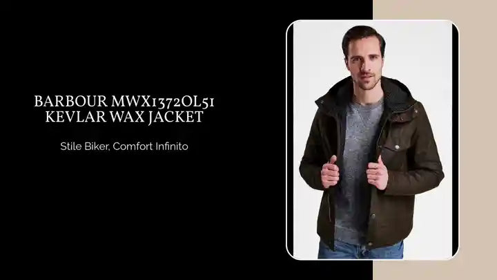 BARBOUR MWX1372OL51 KEVLAR WAX JACKET by@Outfy