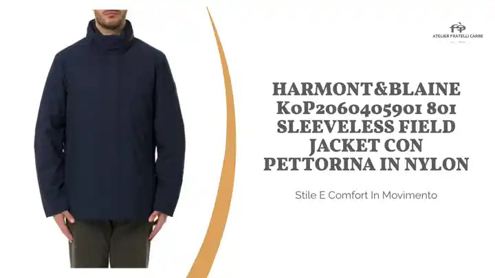 Harmont&Blaine K0P2060405901 801 SLEEVELESS FIELD JACKET CON PETTORINA IN NYLON by@Outfy