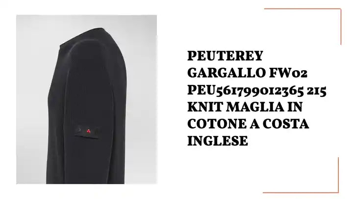 PEUTEREY GARGALLO FW02 PEU561799012365 215 KNIT Maglia in cotone a costa inglese by@Outfy