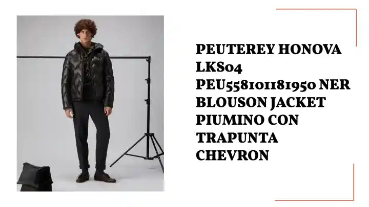 PEUTEREY HONOVA LKS04 PEU558101181950 NER BLOUSON JACKET Piumino con trapunta chevron by@Outfy