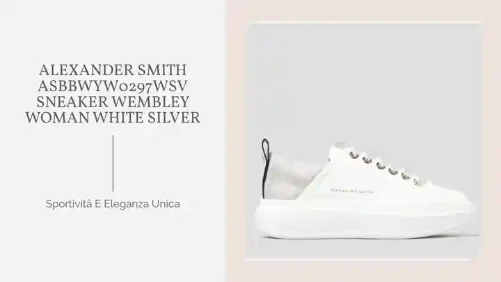ALEXANDER SMITH ASBBWYW0297WSV SNEAKER WEMBLEY WOMAN WHITE SILVER by@Outfy