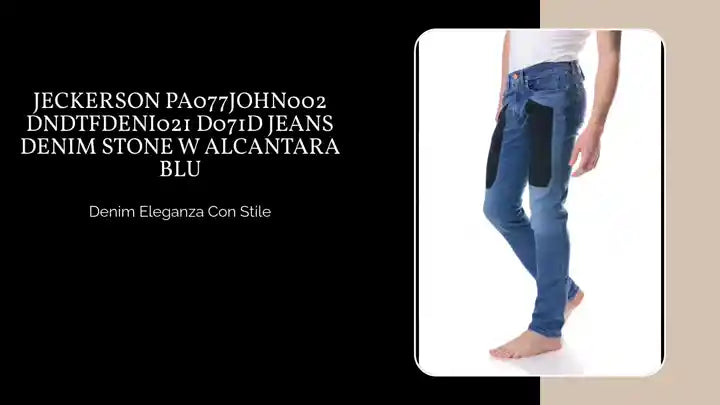 JECKERSON PA077JOHN002 DNDTFDENI021 D071D JEANS DENIM STONE W ALCANTARA BLU by@Outfy