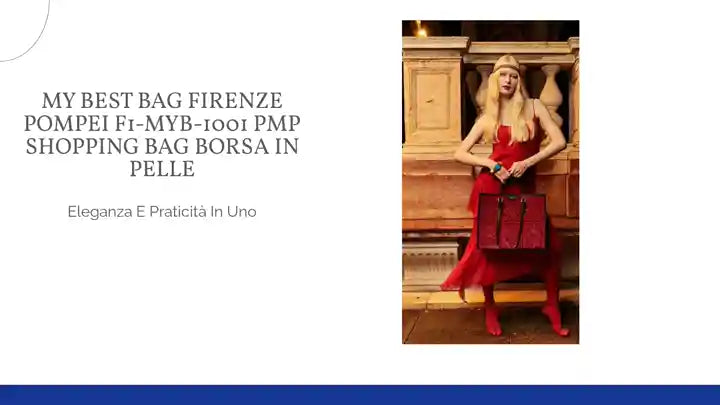 MY BEST BAG FIRENZE POMPEI F1-MYB-1001 PMP SHOPPING BAG BORSA IN PELLE by@Outfy