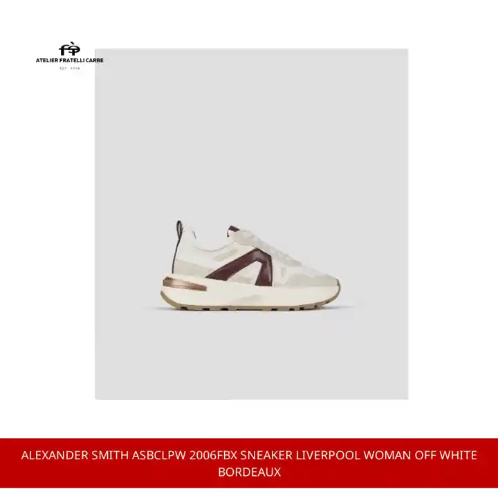 ALEXANDER SMITH ASBCLPW 2006FBX SNEAKER LIVERPOOL WOMAN OFF WHITE BORDEAUX by@Outfy