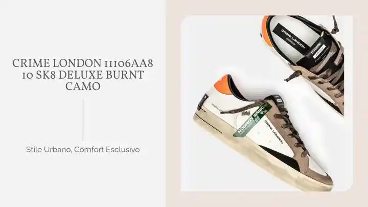 CRIME LONDON 11106AA8 10 SK8 DELUXE BURNT CAMO by@Outfy