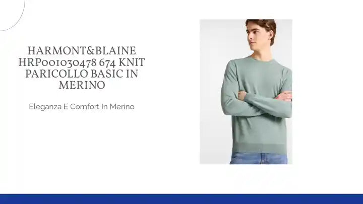 Harmont&Blaine HRP001030478 674 KNIT PARICOLLO BASIC IN MERINO by@Outfy