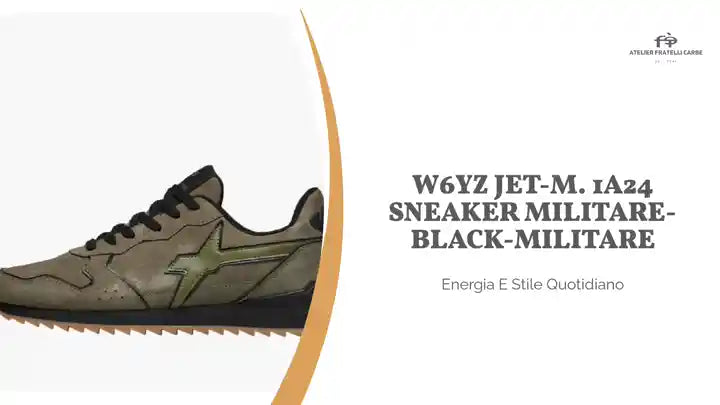 W6YZ JET-M. 1A24 SNEAKER MILITARE-BLACK-MILITARE by@Outfy