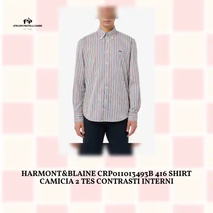 Harmont&Blaine CRP011013493B 416 SHIRT CAMICIA 2 TES CONTRASTI INTERNI by@Outfy