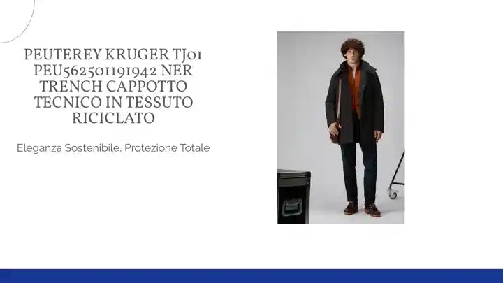 PEUTEREY KRUGER TJ01 PEU562501191942 NER TRENCH Cappotto tecnico in tessuto riciclato by@Outfy