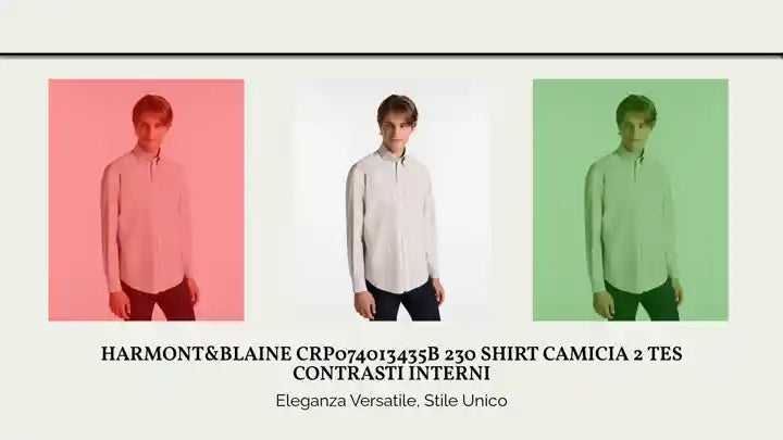 Harmont&Blaine CRP074013435B 230 SHIRT CAMICIA 2 TES CONTRASTI INTERNI by@Outfy