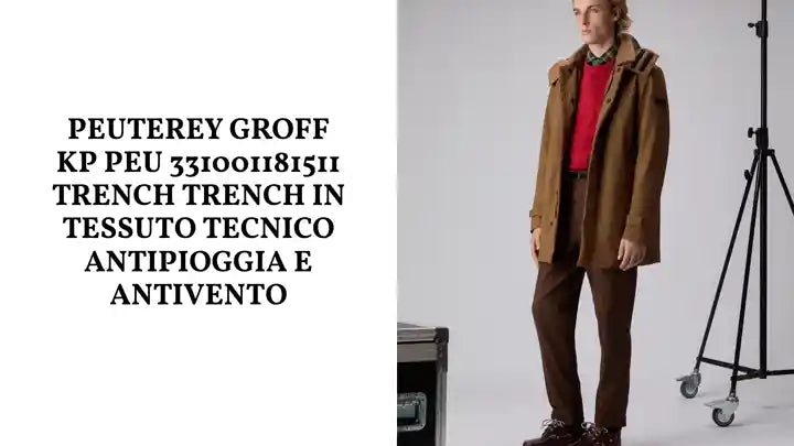 PEUTEREY GROFF KP PEU 331001181511 TRENCH TRENCH IN TESSUTO TECNICO ANTIPIOGGIA E ANTIVENTO by@Outfy