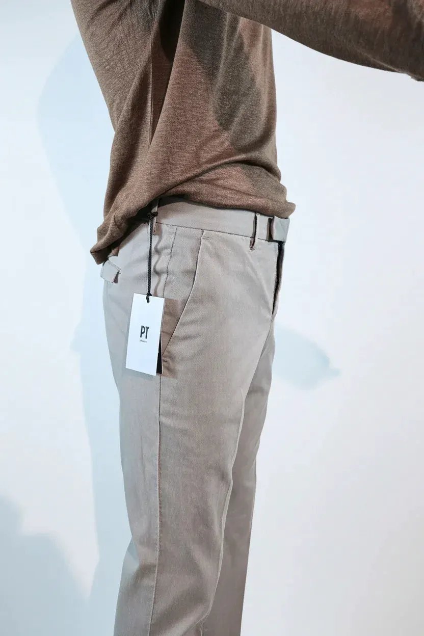 Pantaloni beige eleganti uomo PT, abbigliamento moda maschile Made in Italy