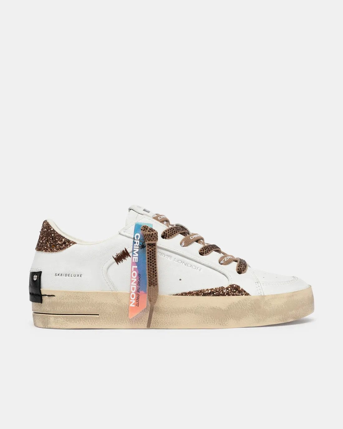 Sneaker donna Crime London Skate Almond Drizzle vista laterale