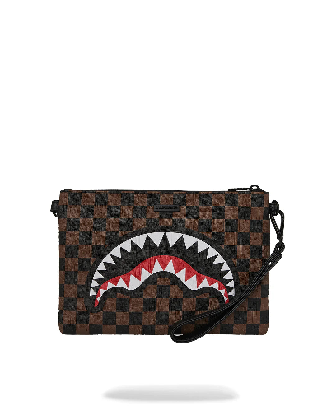 SPRAYGROUND B8239 CLUTCH CHECK 2 EMBOSS CROSSOVER CLUTCH - Atelier Fratelli Carbè