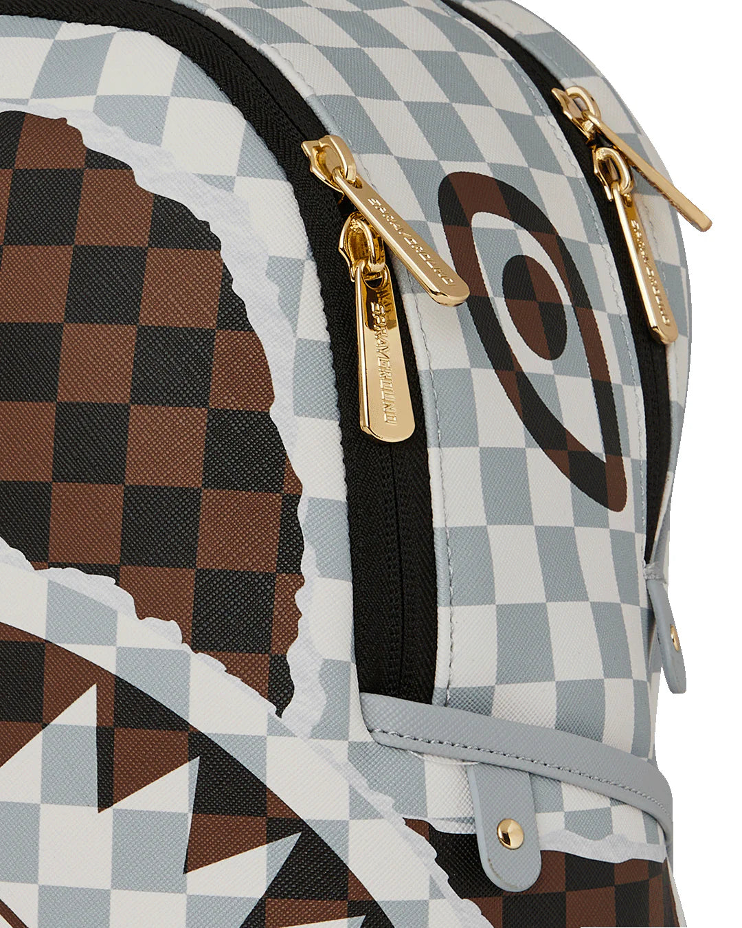 SPRAYGROUND B8291 BACKPACK CREAM BROWN TEAR CHECK SAVAGE BACKPACK - Atelier Fratelli Carbè