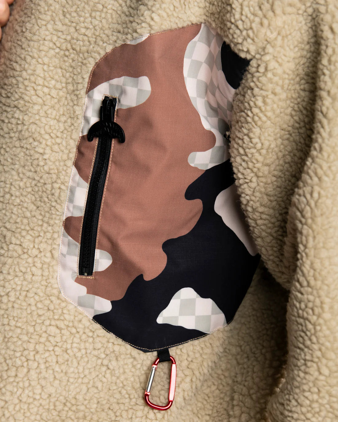 SPRAYGROUND SP812BRWN KNIT CAMO TEDDY CREWNECK BROWN - Atelier Fratelli Carbè