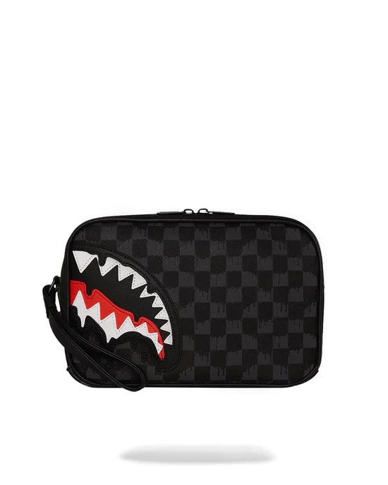 SPRAYGROUND B7968 CLUTCH DRIPPING SHARKS IN PARIS TOILETRY BRICK - Atelier Fratelli Carbè