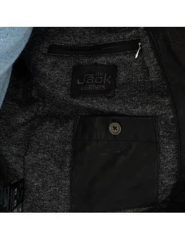 Dettaglio interno ed etichetta The Jack Leathers Elvis nero