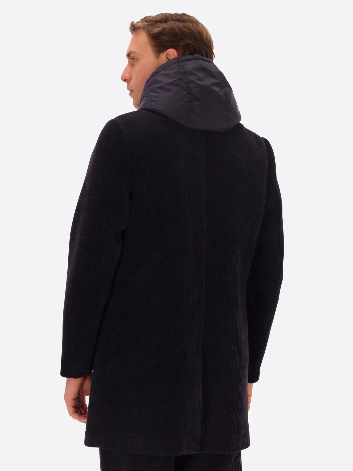 Cappotto DISTRETTO12 Alba CP1316T0499 Blu - Dettaglio revers e pettorina