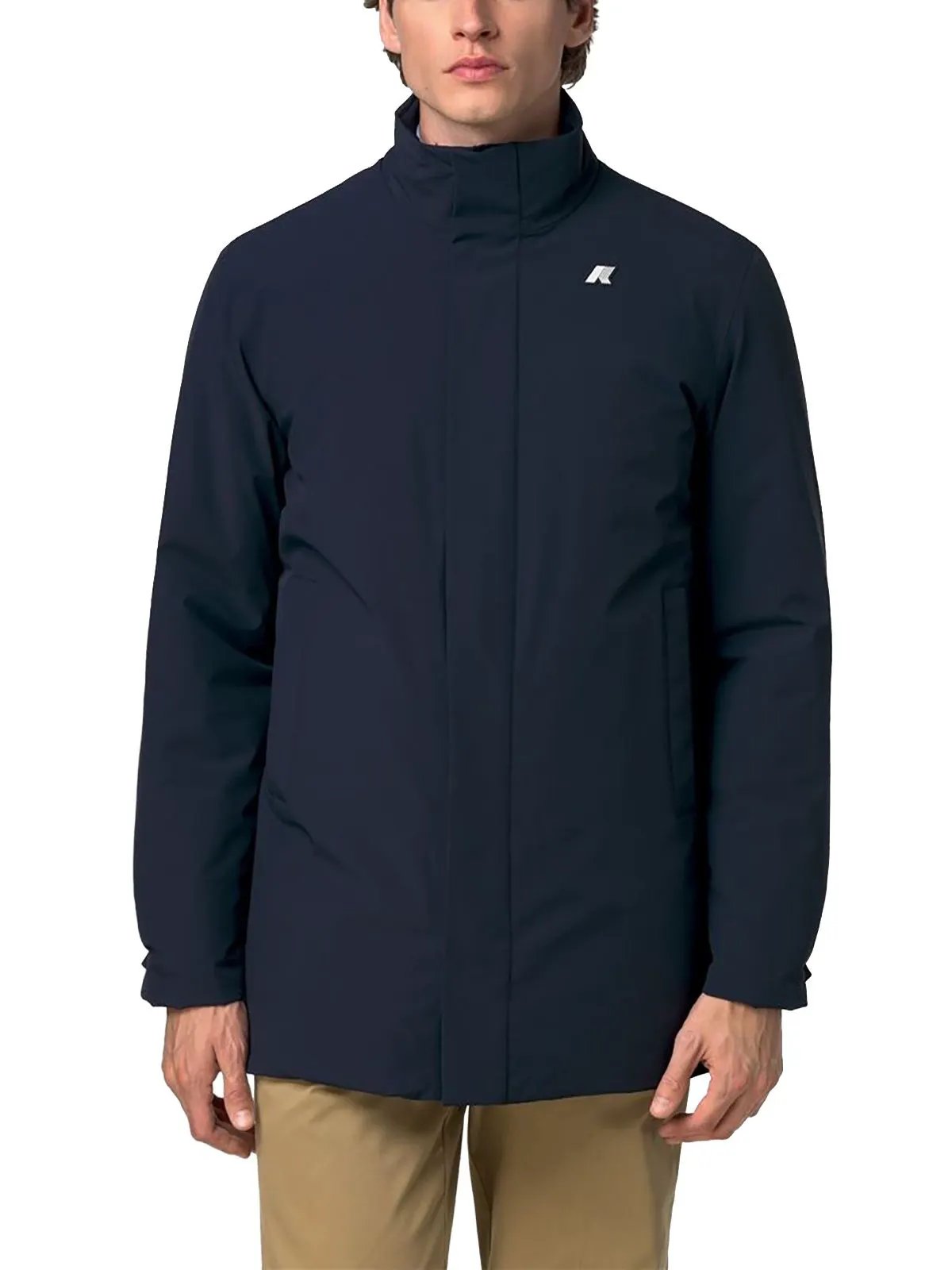 K-WAY DUKE ST WARM - BLUE DEPTH indossato vista frontale