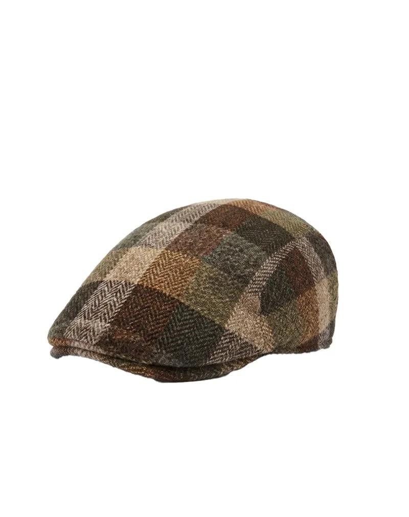 Cappello Coppola Bastoncino COP 259 Fantasia Quadri Fango - Vista laterale e dettaglio