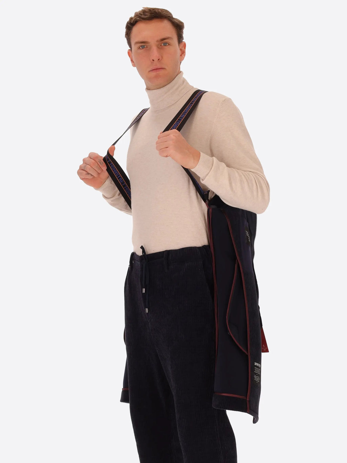 Cappotto DISTRETTO12 Alba CP1316T0499 Blu - Modello vista posteriore