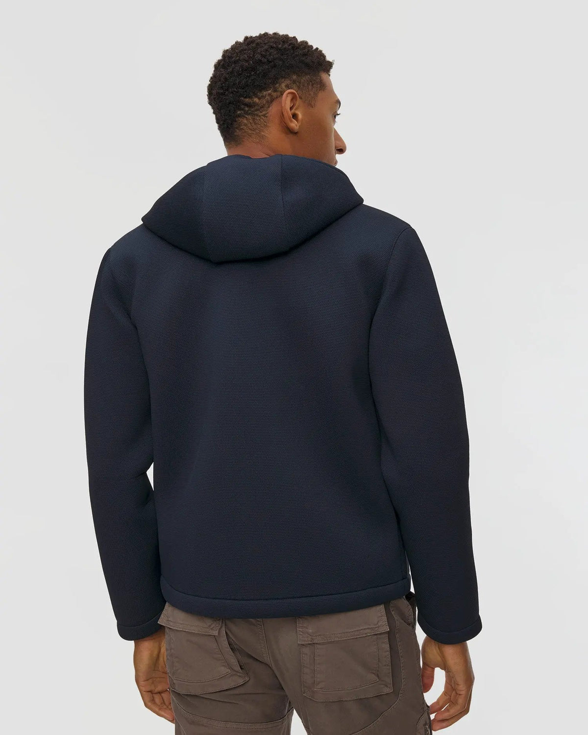 Giacca blouson con cappuccio Aeronautica Militare Blu Navy - Vista posteriore