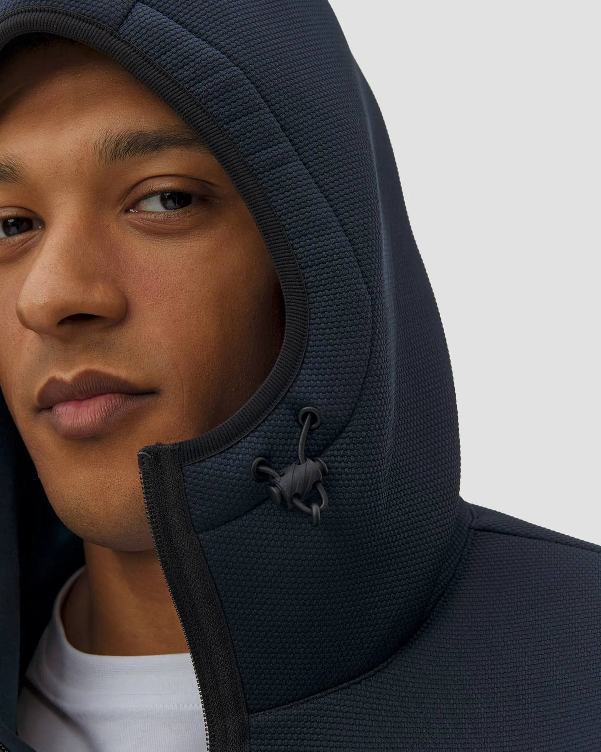 Giacca blouson con cappuccio Aeronautica Militare Blu Navy - Dettaglio finiture
