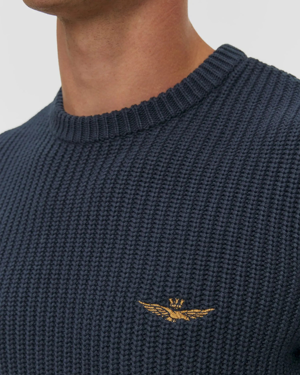Maglia girocollo Aeronautica Militare 262MA1571UL00409 Blu - Vista posteriore