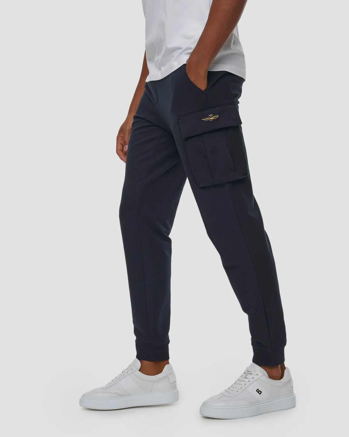 Aeronautica Militare Sweat Pant Cargo Uomo Blu Navy - Retro