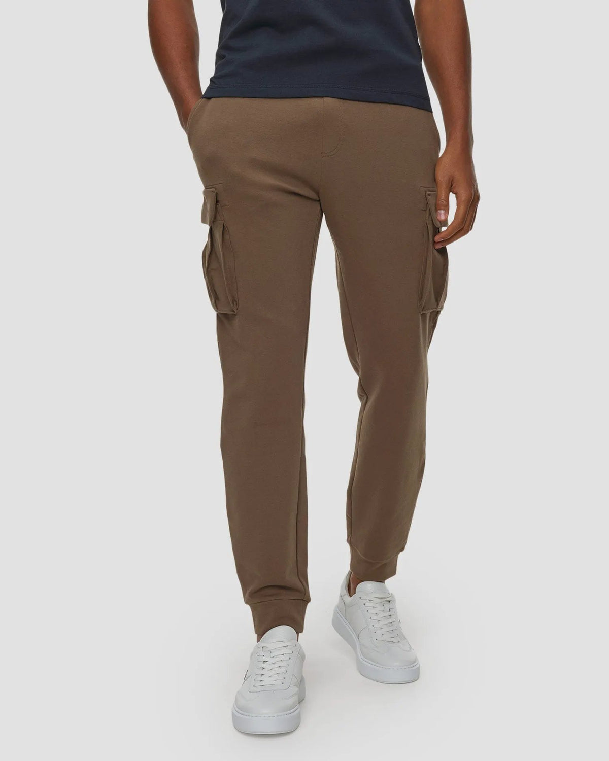Aeronautica Militare Sweat Pant Cargo Uomo Caffelatte - Vista Frontale