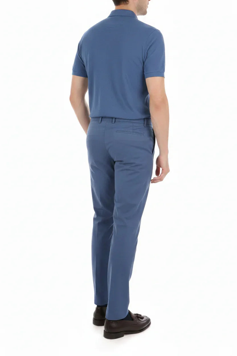 BERWICH MORELLO ELAX OL0015X 13 PANTALON AVEC TAILLE ÉLASTIQUE ET BANDE DIAGONALE LATÉRALE EN GABARDINE