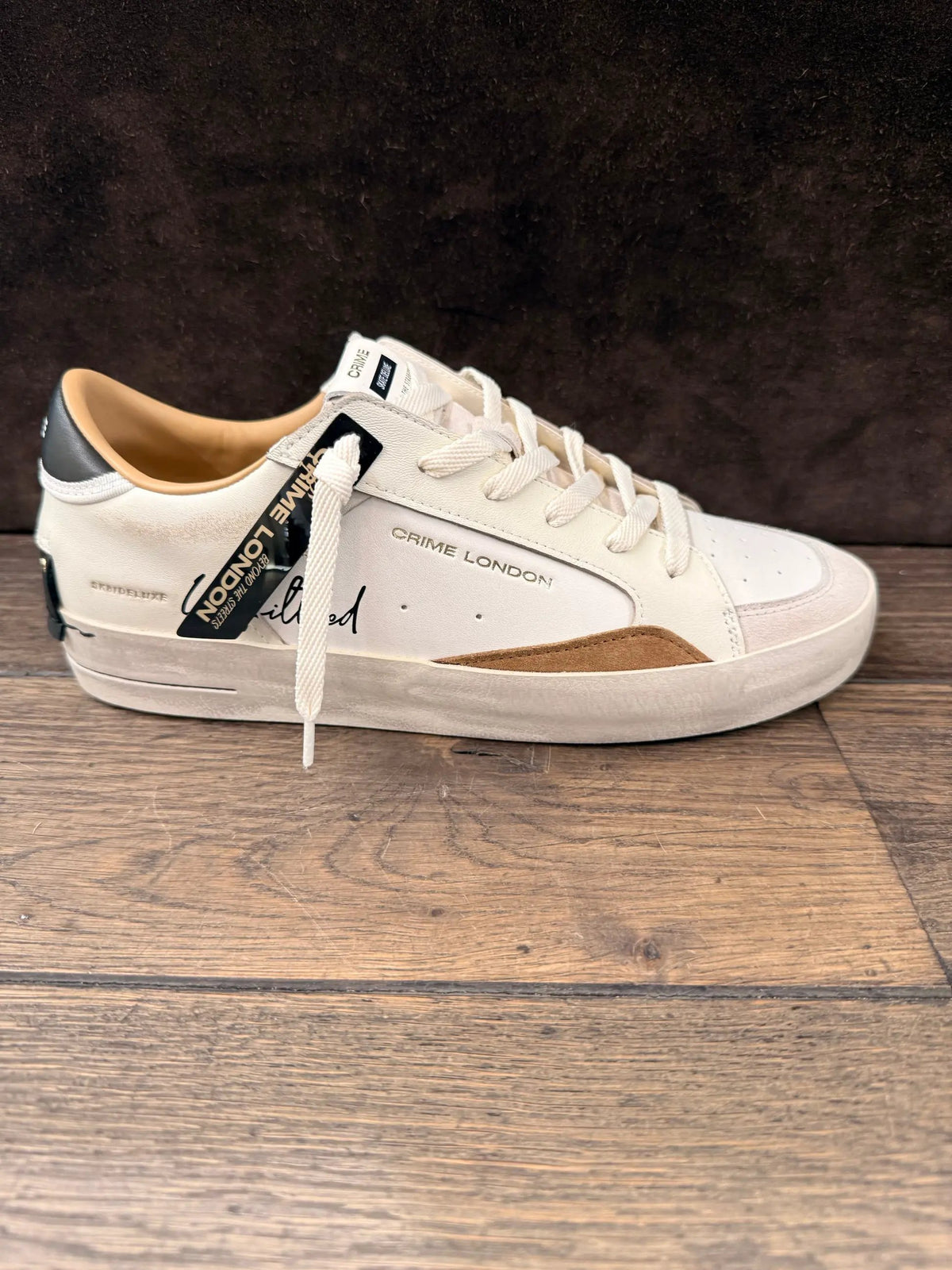Sneaker Uomo Crime London Sk8 Deluxe Bianco Nero 10103AA9.10 - Vista Laterale