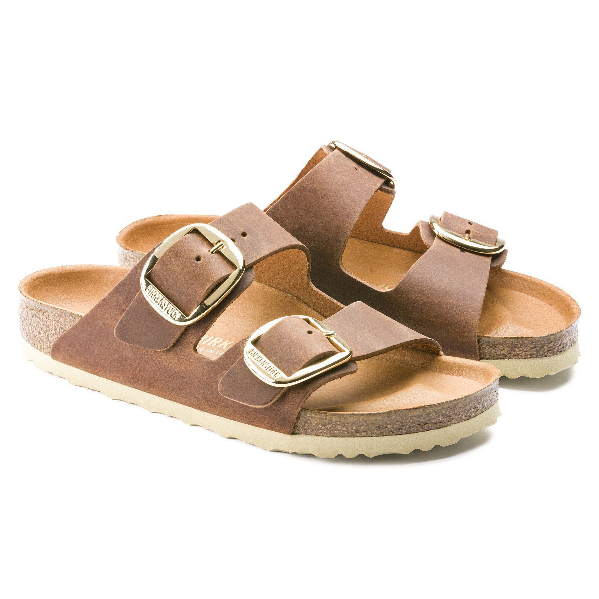 BIRKENSTOCK 1011073  SANDAL Arizona Big Buckle cognac Oiled Leather