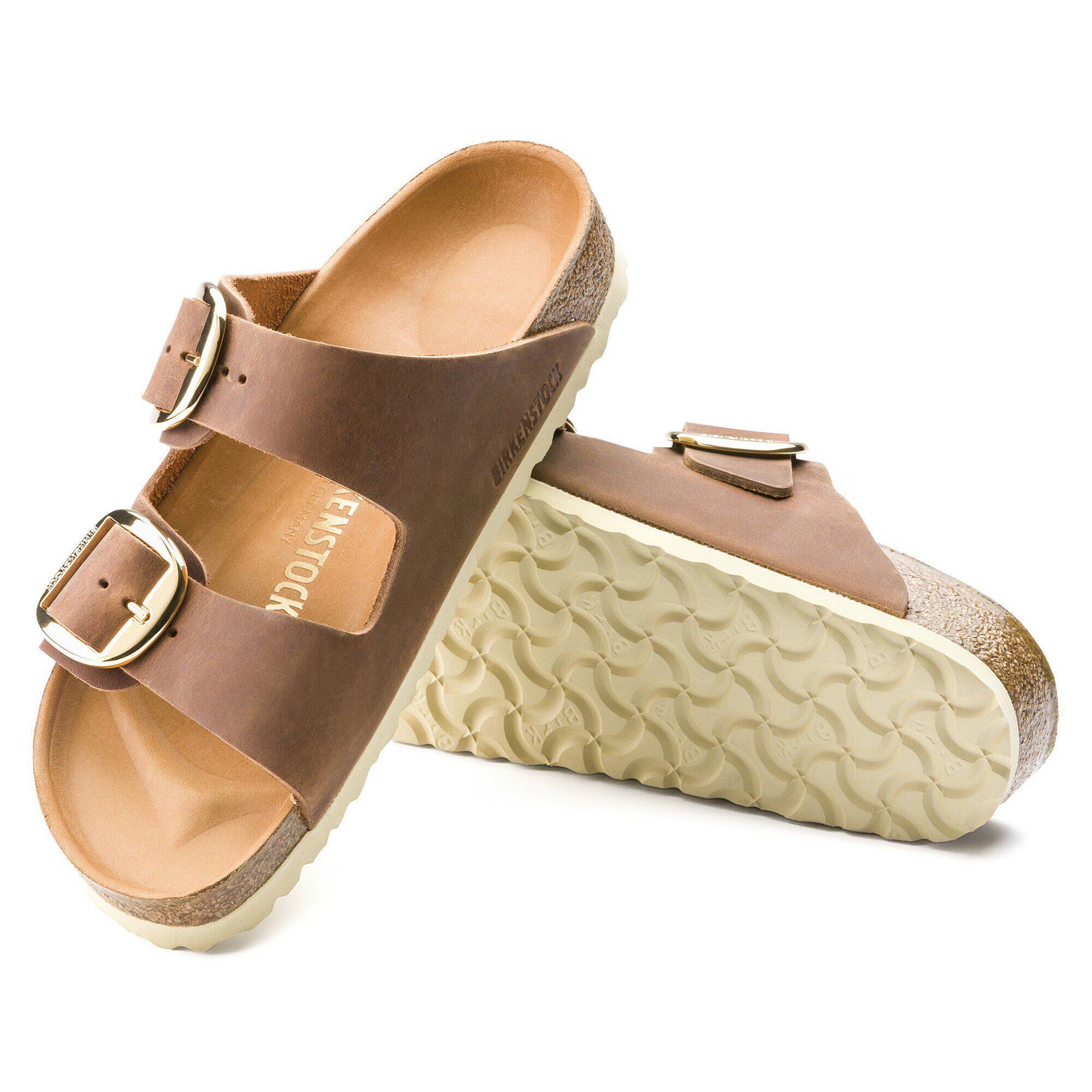 BIRKENSTOCK 1011073  SANDAL Arizona Big Buckle cognac Oiled Leather