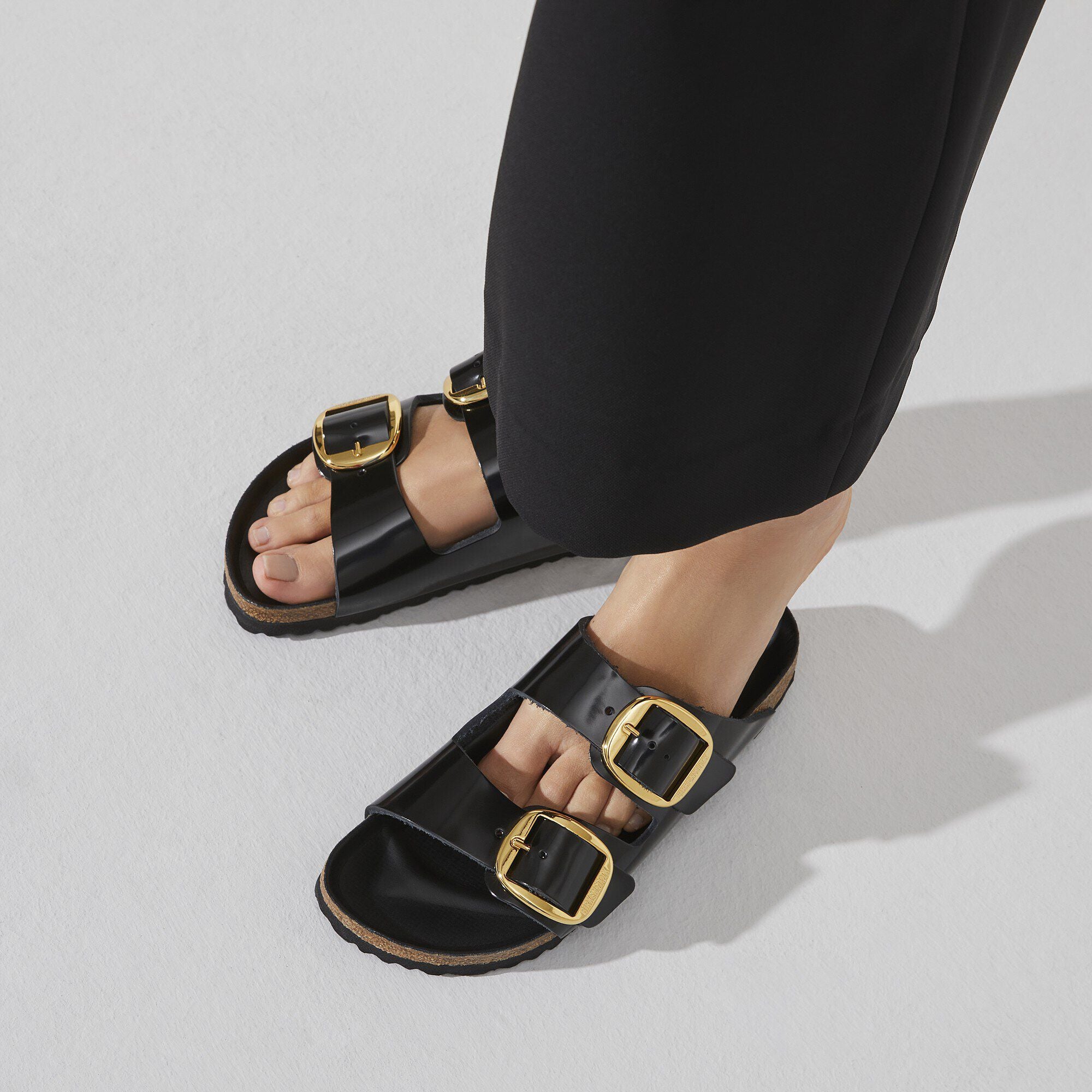 BIRKENSTOCK 1021476  SANDAL Arizona Big Buckle Hex Shine black