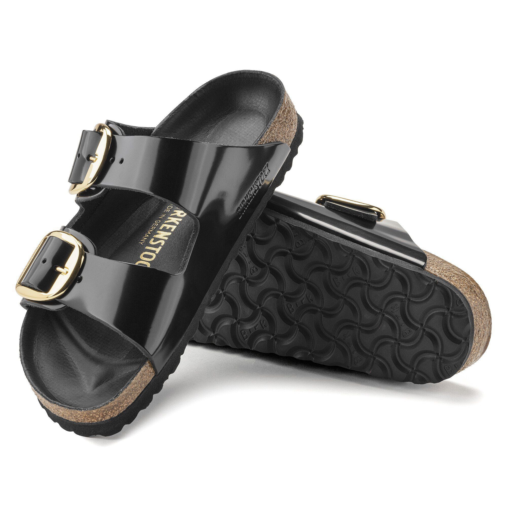 BIRKENSTOCK 1021476  SANDAL Arizona Big Buckle Hex Shine black